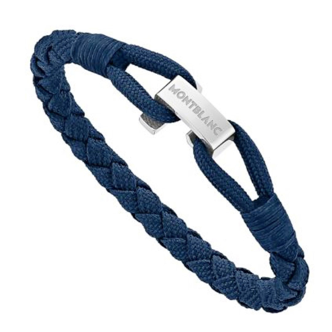 Montblanc Blå wrap -armband i nylon och stålmäter 12838363 M