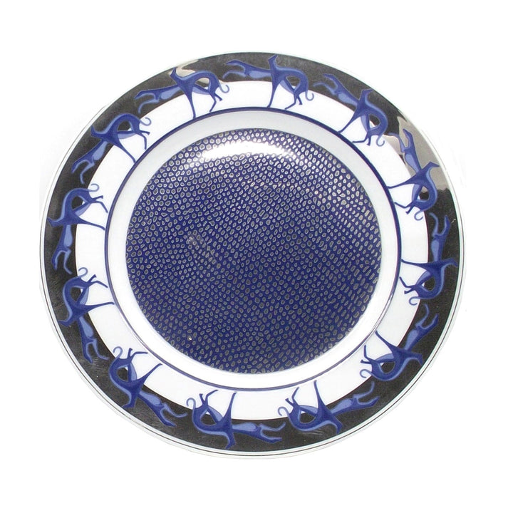 Trussardi set 4 piatti da dolce 21,5cm porcellana di Limoges France finitura platino A-0600 - Gioielleria Capodagli