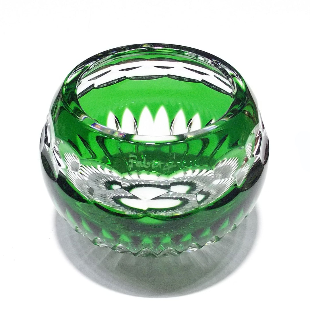Fabergé mangiafumo cristallo verde molato a mano A/556466/V - Gioielleria Capodagli
