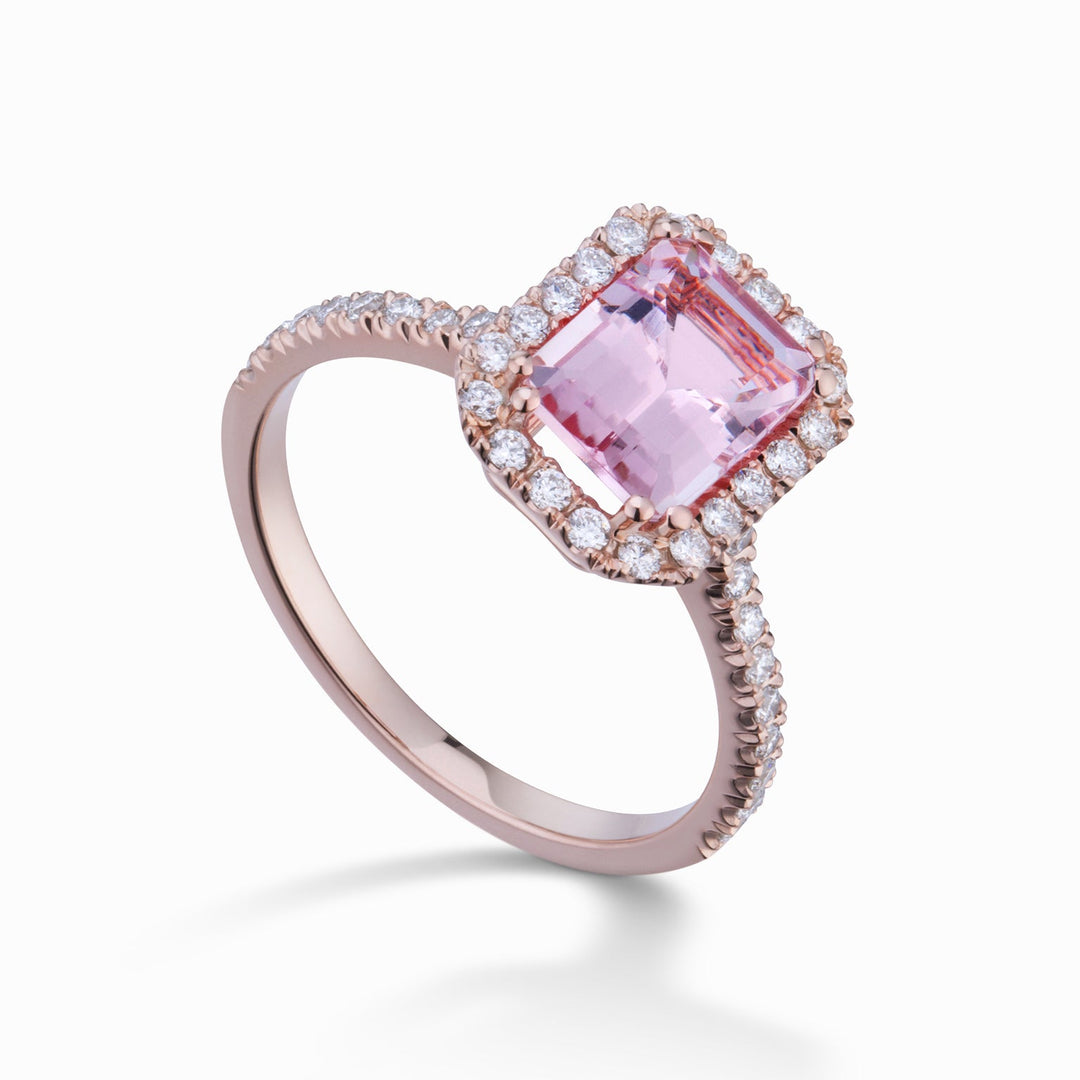 Golay Diamond og Kunzite Ring Ring