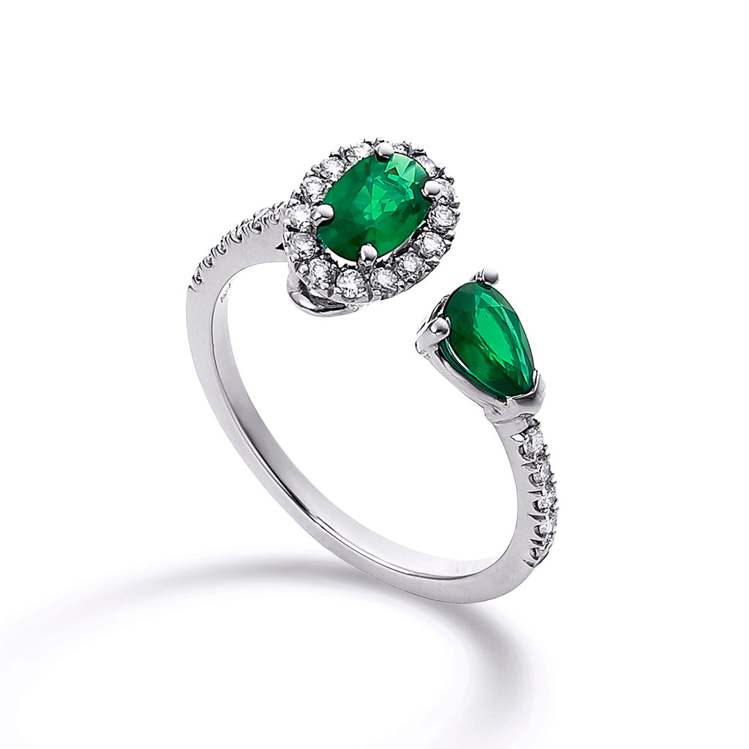 Golay Ring Contrarier Emerald بيضاوي eDrop