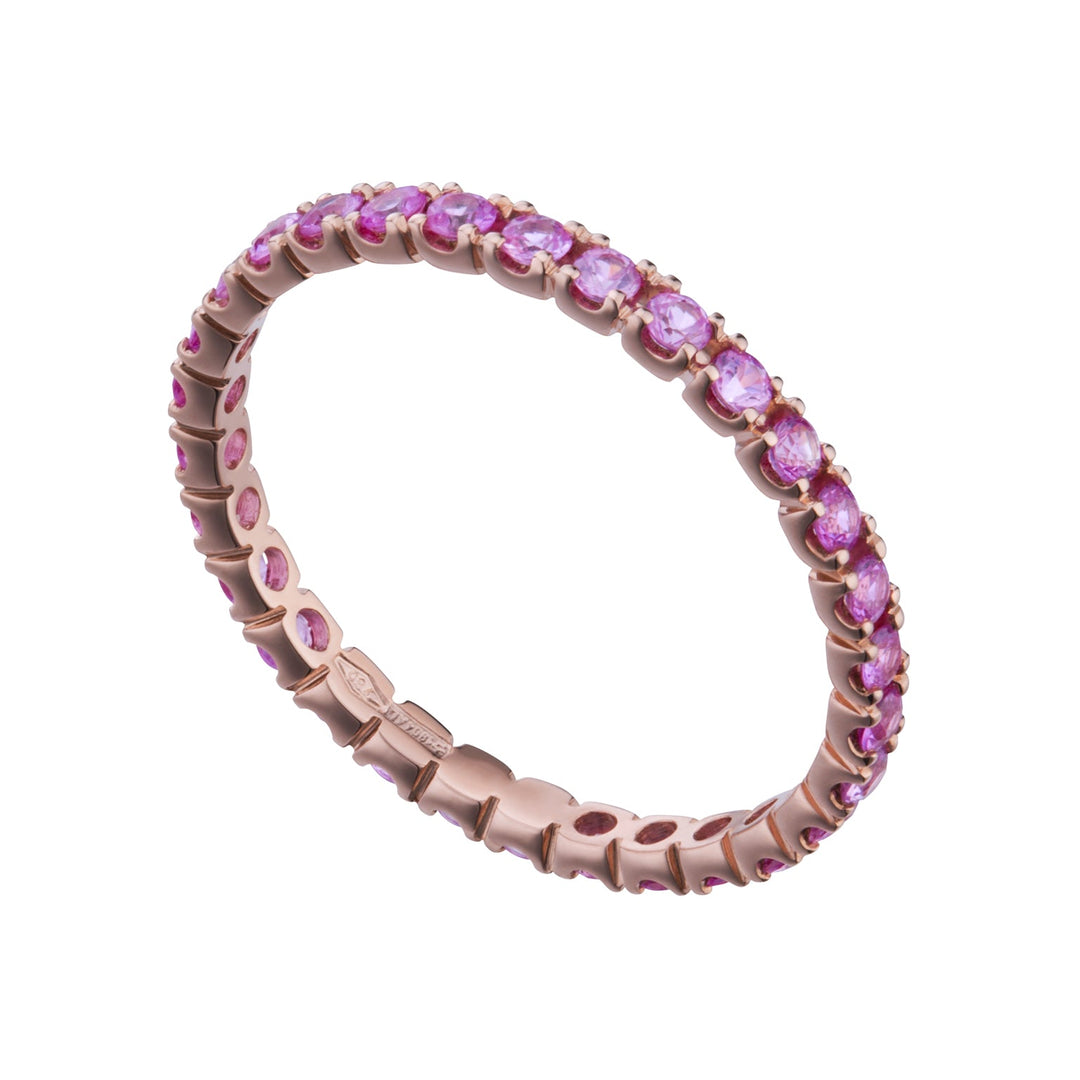 Golay Eternity Ring med diamanter och rosa safirer