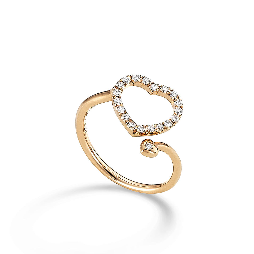 Golay Medium Heart Ring med diamant