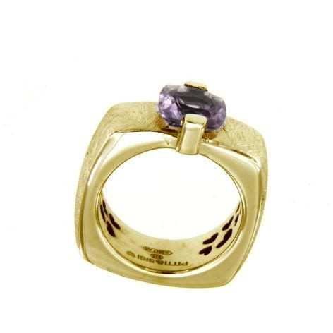 Pitti och Sisi Rainbow Ring Silver 925 Finish PVD Gold Yellow Quartz Purple AN 8593G/086