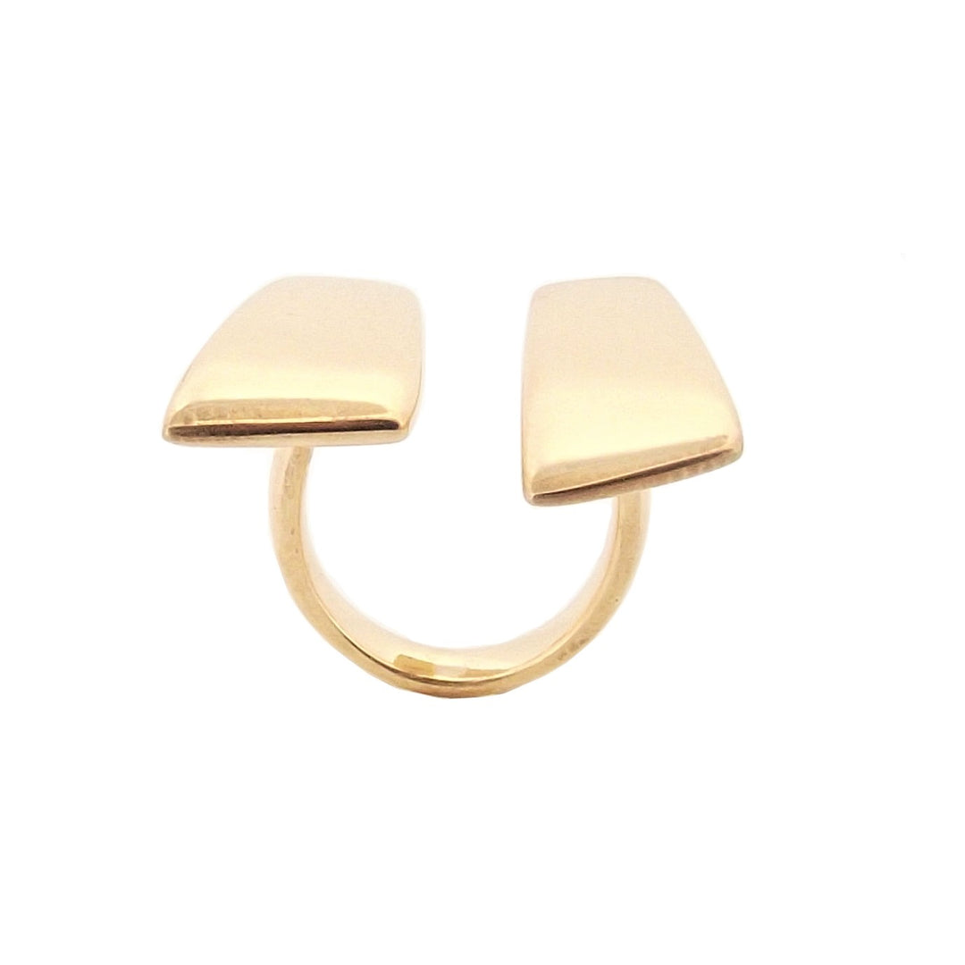 Pitti en Sisi Cuspide Ring Stonehenge Silver 925 Afwerking PVD Gold Yellow An 9673G