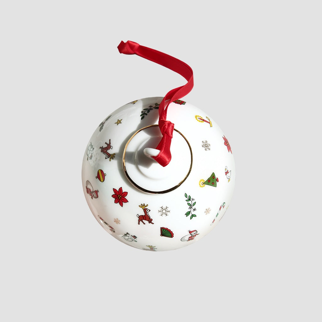 Taitu decoração esfera Noel Bola de Ouro 8cm Fine Porcelain 12-4-17