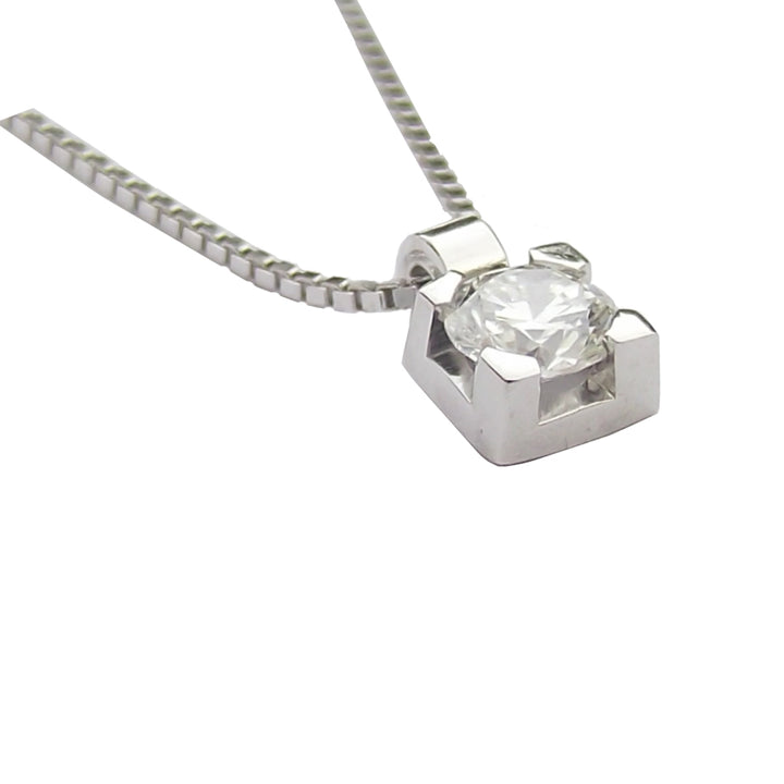Capodagli girocollo Punto Luce Quadro oro bianco 18kt diamante 0350-08 GI