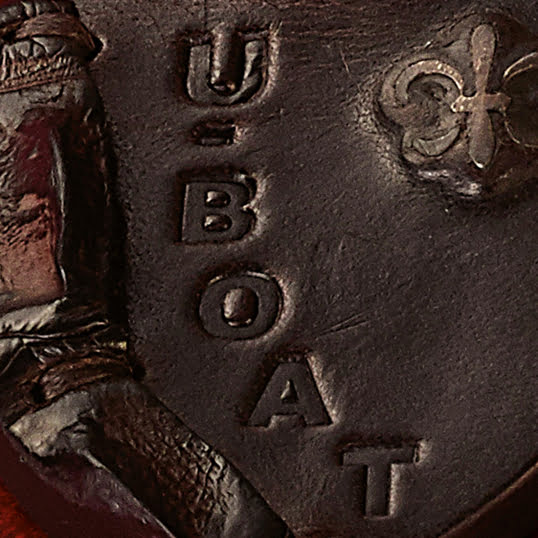 U-BOAT 鳄鱼皮钥匙链 4948 银