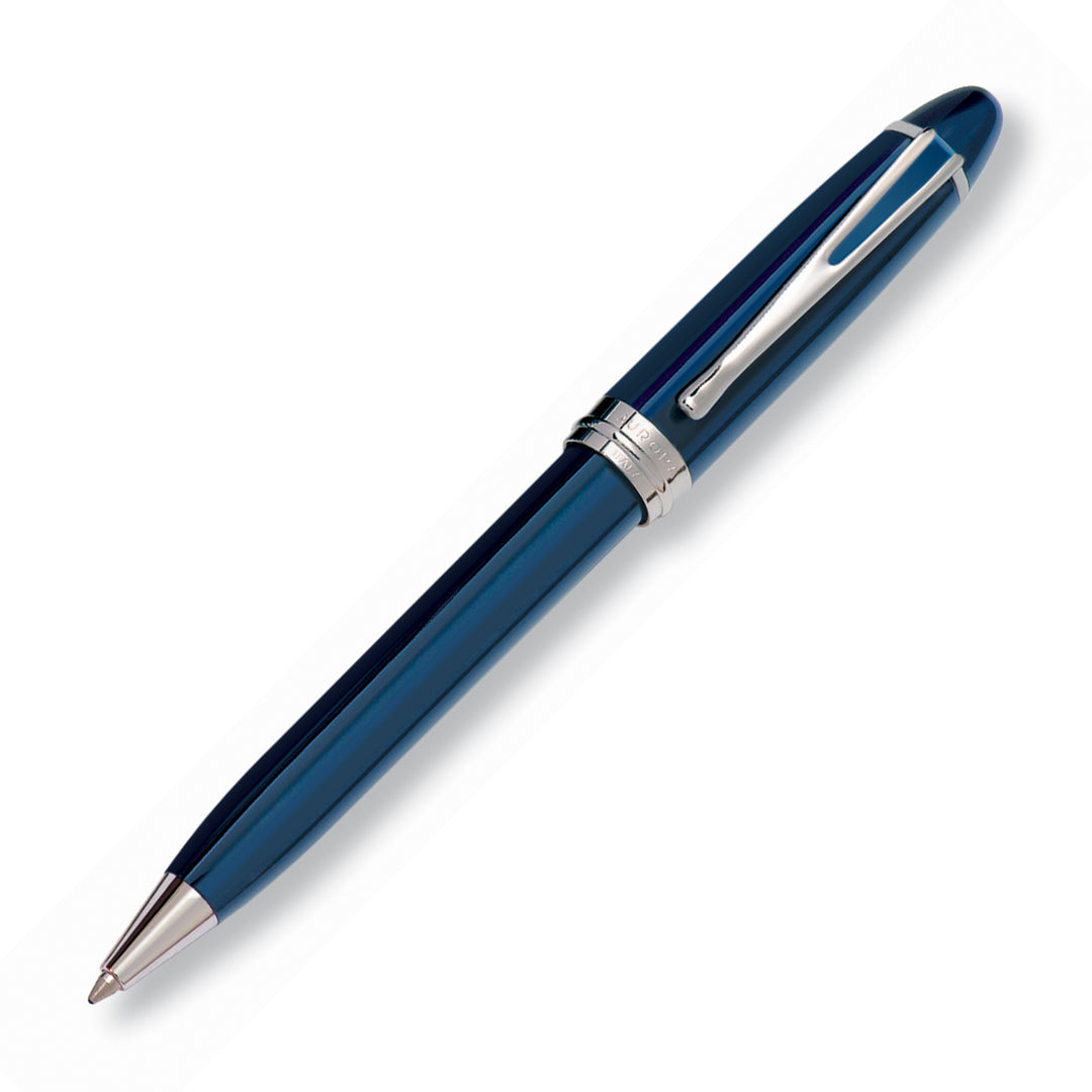 Aurora penna a sfera Ipsilon Deluxe blu fermaglio con lacca in tinta anello e finiture cromate B32-CB - Gioielleria Capodagli
