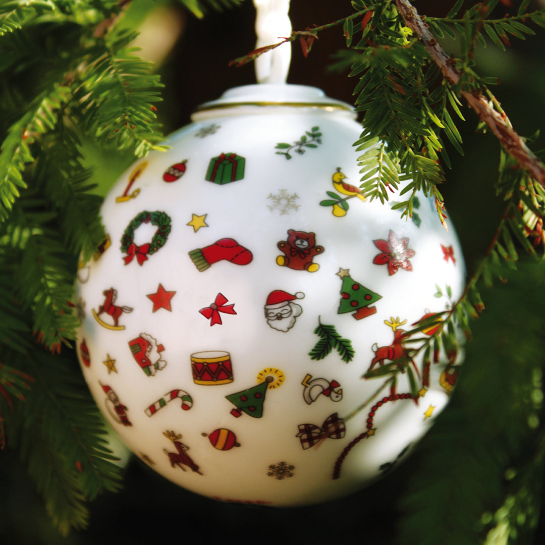 Taitu decoração esfera Noel Bola de Ouro 8cm Fine Porcelain 12-4-17