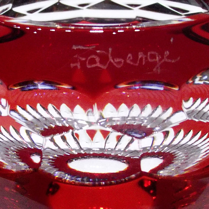 Fabergé mangiafumo cristallo rosso molato a mano A/556466/R - Gioielleria Capodagli