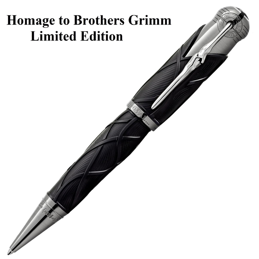 Montblanc conjunto de 3 canetas Writers Edition2022 Irmãos Grimm ( caneta + rolo + esfera ) Edição Limitada 128367