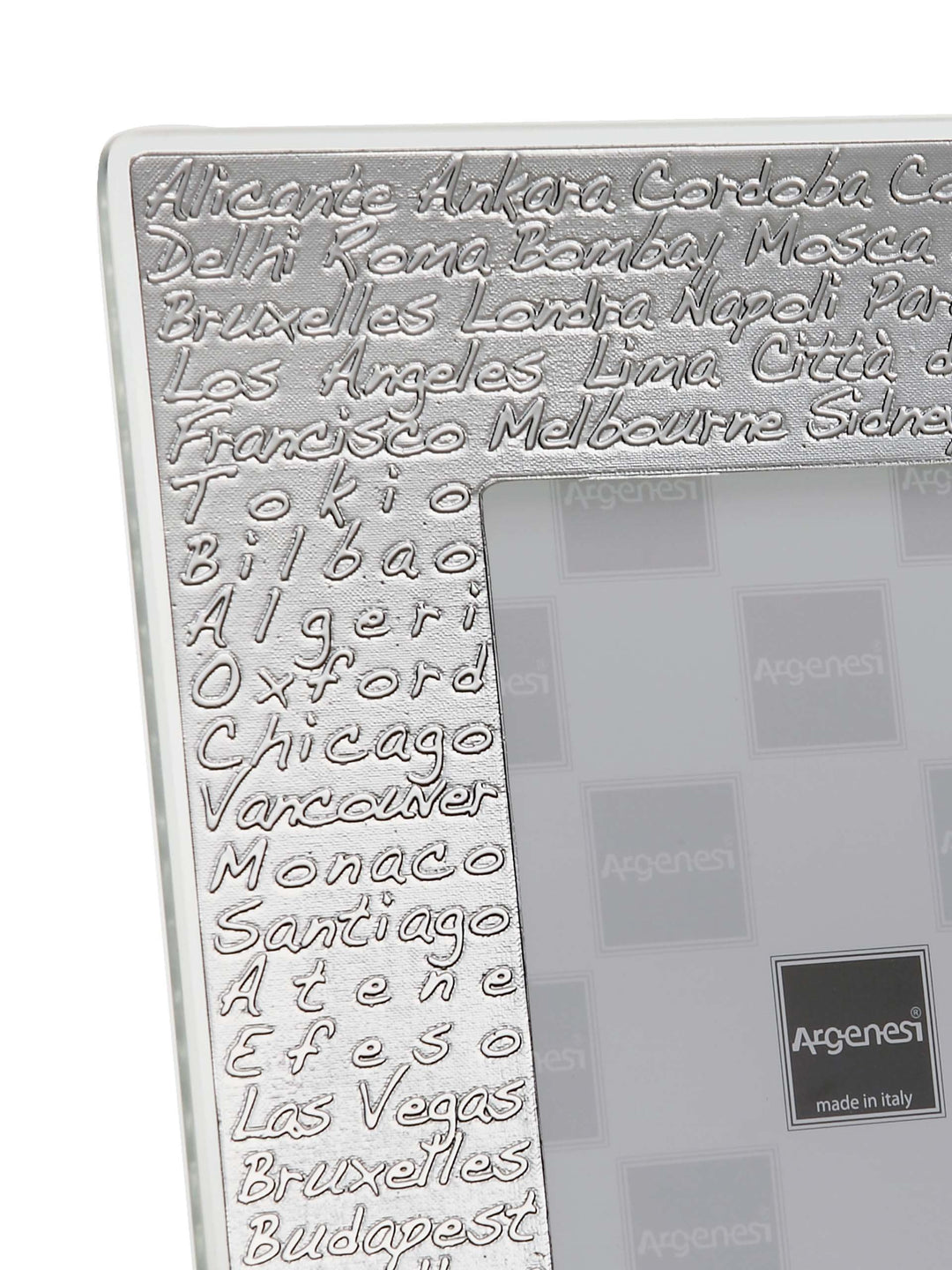 Argenesi glassramme by int.10x10cm est.18x18cm sølvglass 0.010821