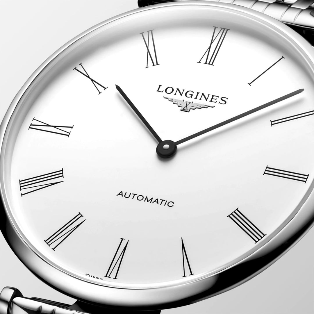 Longines orologio Le Grande Classique 38mm bianco automatico acciaio L4.918.4.11.6
