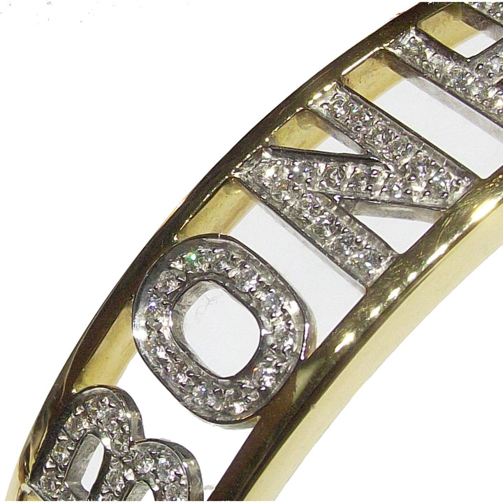 Sidalo styv armband bonheur gult guld och vit 18kt diamant 0065br