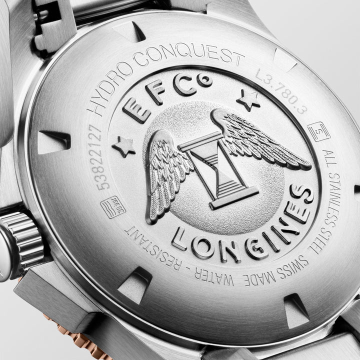 Longines HydroconQuest Watch 39mm cruach liath uathoibríoch L3.780.3.78.6