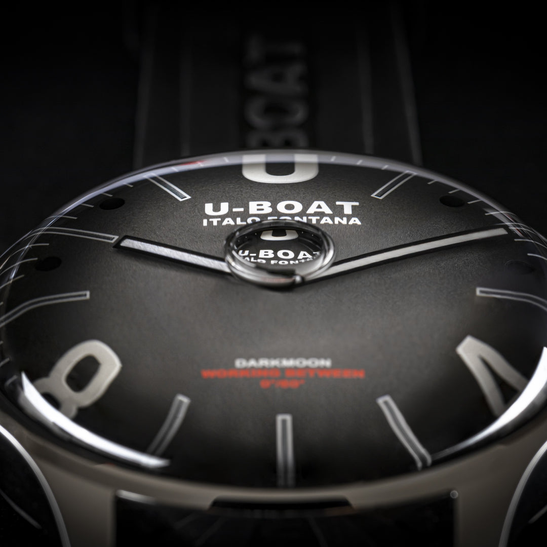 U-BOAT relógio Darkmoon cinza SS 44mm cinza quartzo aço 9149