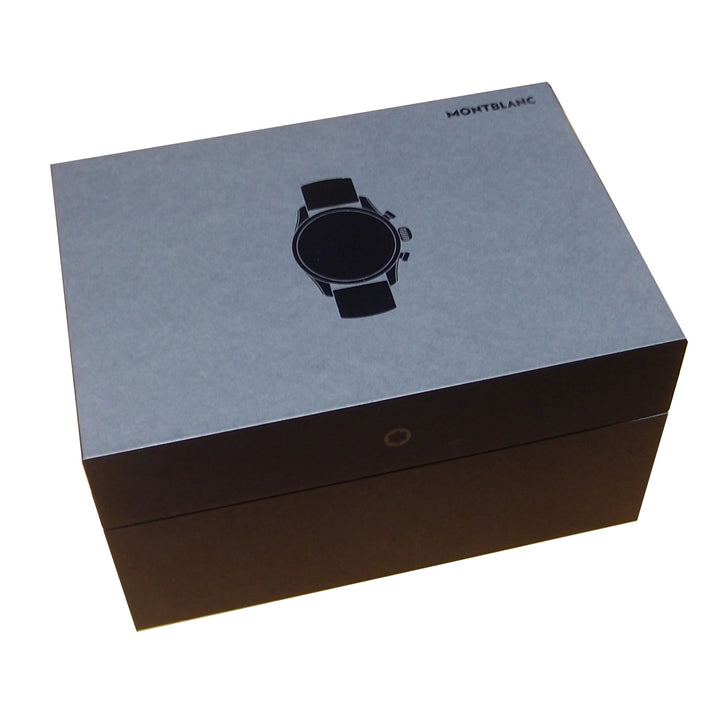 Montblanc Cruinniú Mullaigh Clog Smartwatch 3 42mm Tíotáiniam agus Strap Rubber 129267