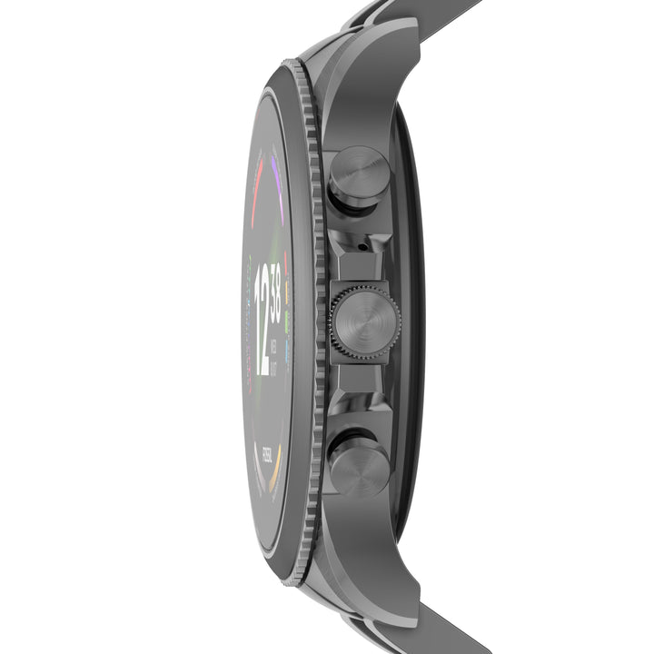 Fossil watch smartwatch Gen 6 مع سوار من الصلب الرمادي الدخان FTW4059