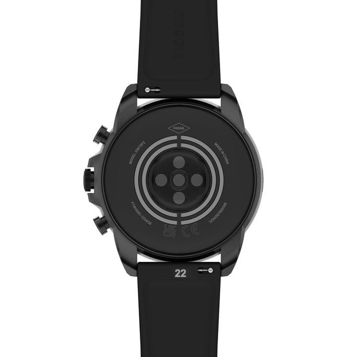 Fosssil relógio inteligente Gen 6 com pulseira de silicone preto FTW4061