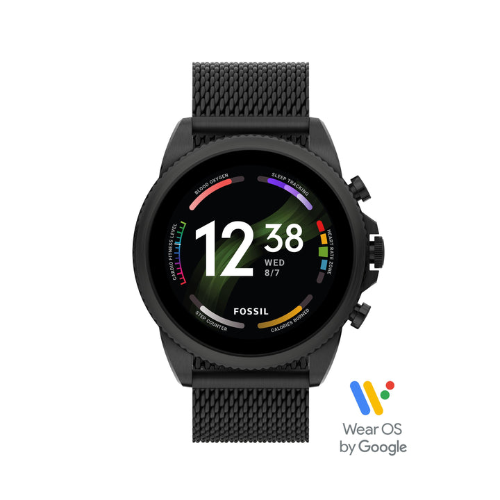 Skamielnik Smartwatch Gen 6 zegarek z czarną stalową bransoletką FTW4066
