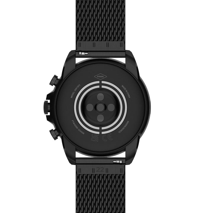 Fossil Smartwatch Gen 6 Watch com Black Steel Jersey Bracelet FTW4066