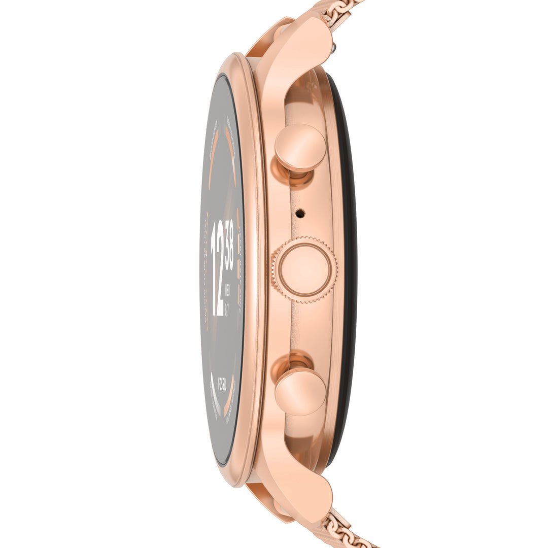 Fossil Smartwatch Gen 6 Watch With Bracelet in Steel Jersey Pink Gold FTW6082