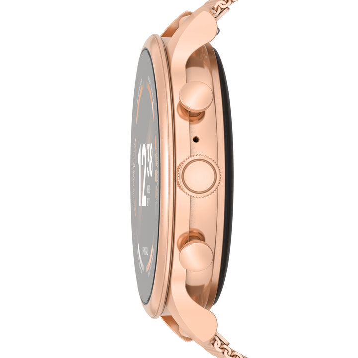 Fossil Smartwatch Gen 6 Se med armbånd i ståltrøye rosa gull ftw6082
