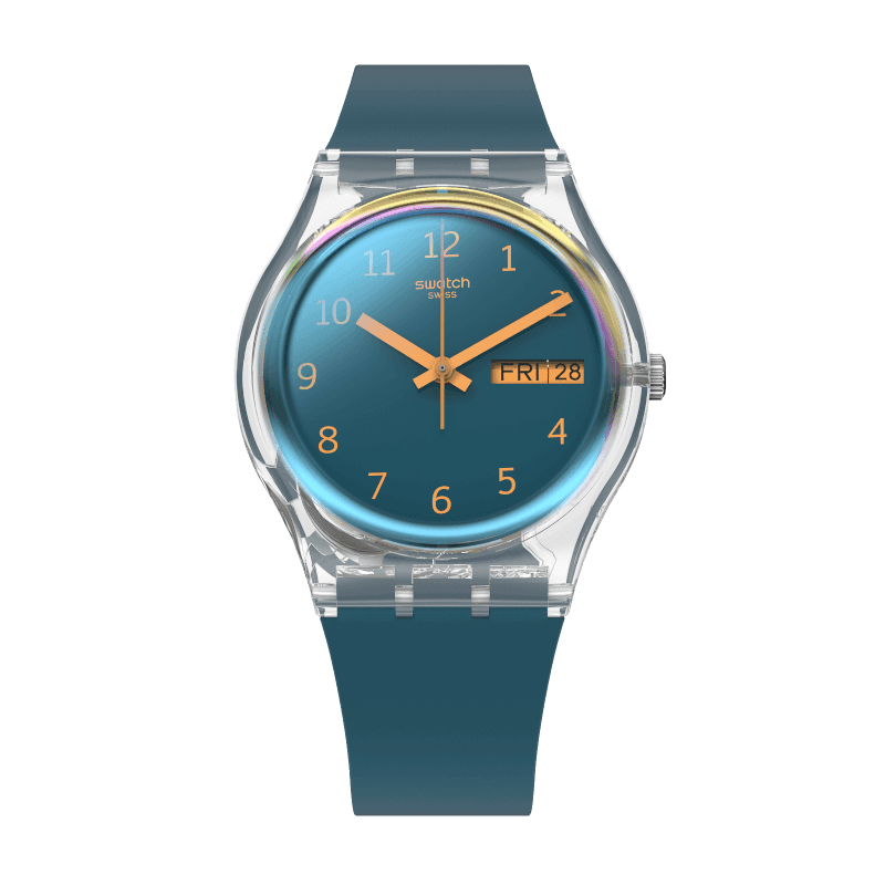 Swatch relógio azul AWAY Originals Gent 34 milímetros GE721