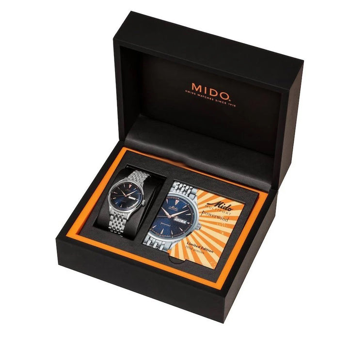 Mido Multifort PowerWind Watch Limited Edition 1954 Pieces 40mm Automatic Blue Steel M040.408.11.041.00