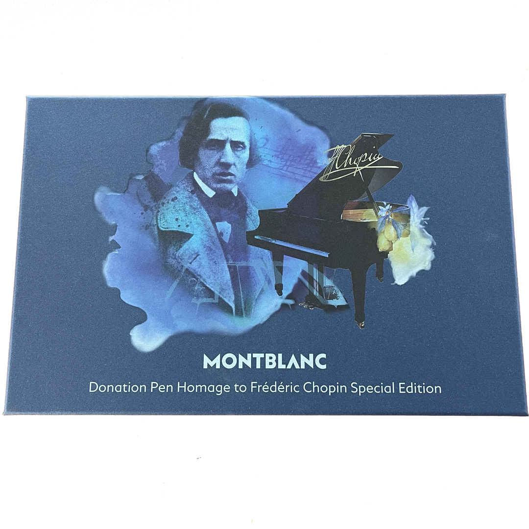 Montblanc stilografica 기부 펜 세트 프레드릭 쇼팽 punta M + blocco 노트 127640