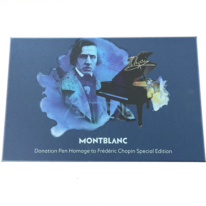 Montblanc stilografica दान कलम सेट फ्रेडरिक चोपिन पंटा एम + blocco नोट 127640