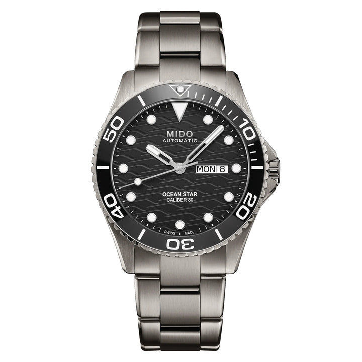 Relógio Mido Ocean Star 200C Titanium 42.5mm preto automático de titânio M042.430.44.051.00