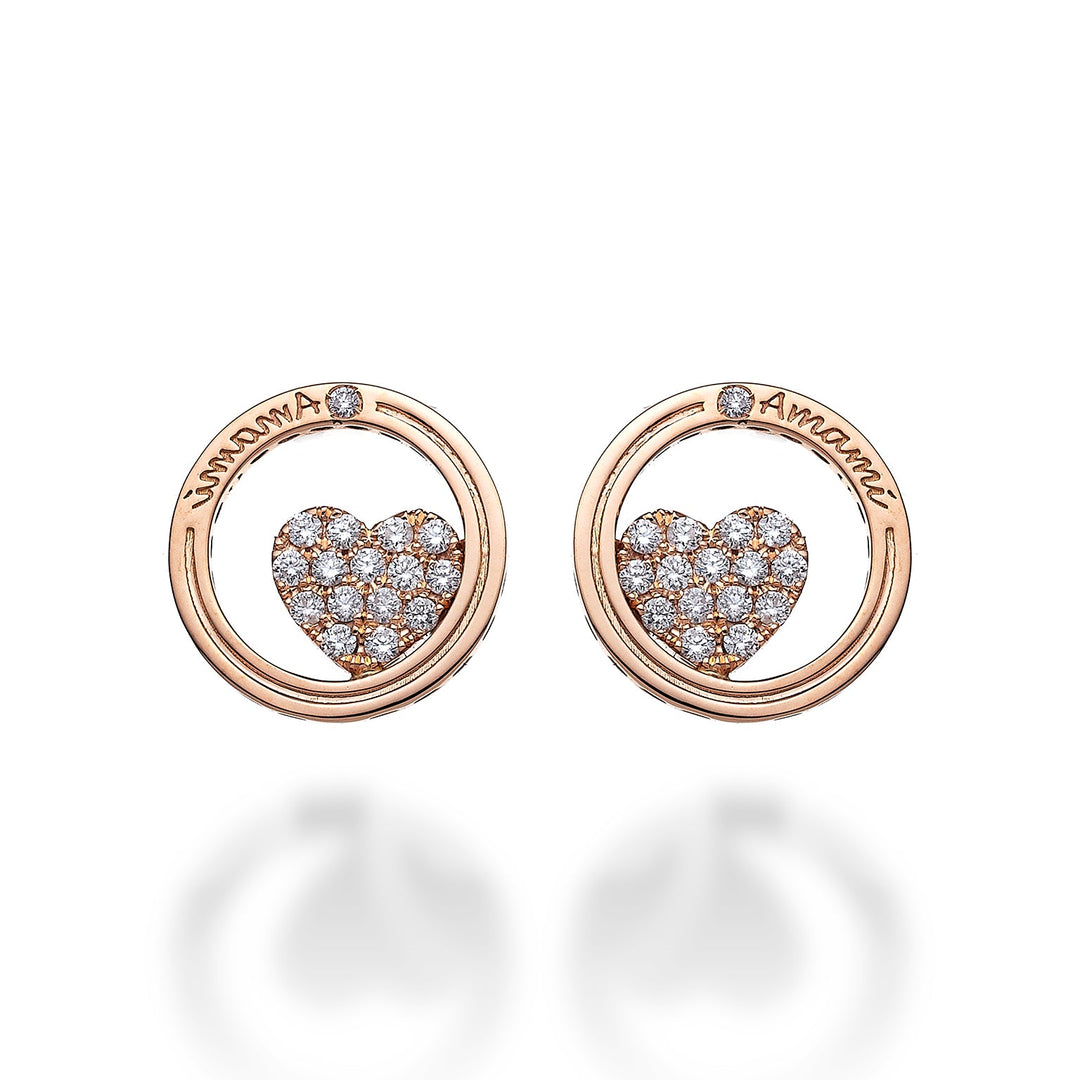 Golay Heart Earrings "Love" med Heart Diamonds