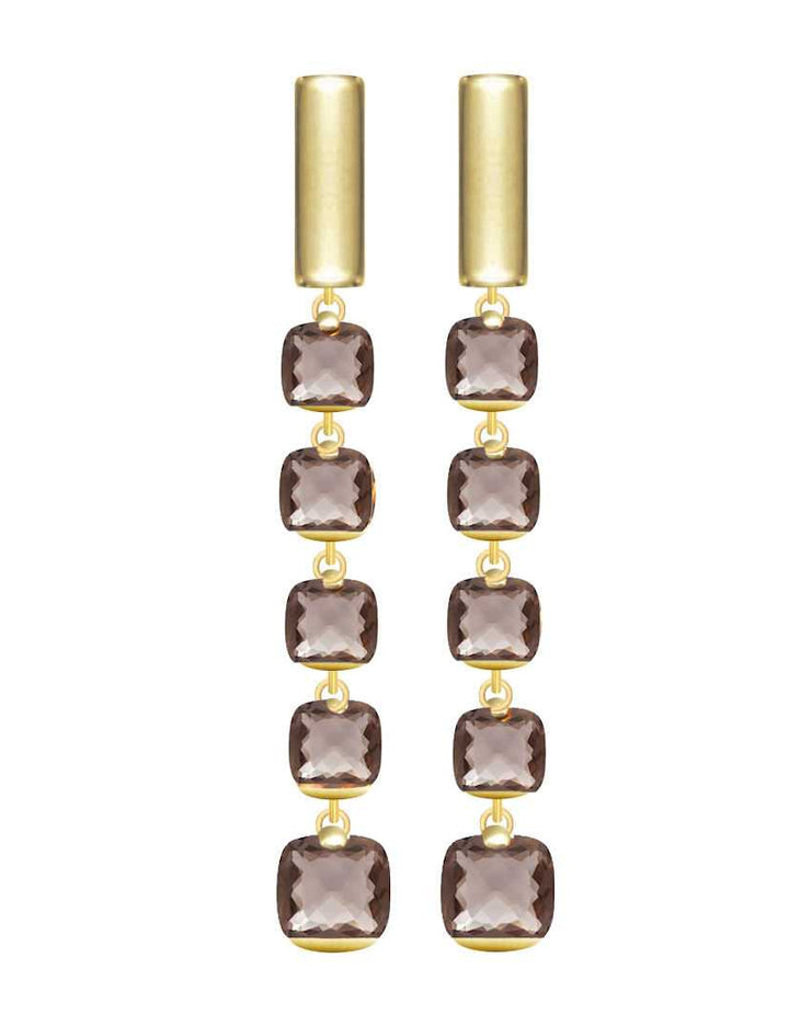 Pitti og Sisi Rainbow Earrings 925 Silver Finish PVD Yellow Gold Quartz Comic eller 9597G/057