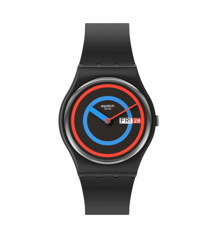 ساعة Swatch CIRCLING BLACK الأصلية Gent Biosourced 34mm SO28B706