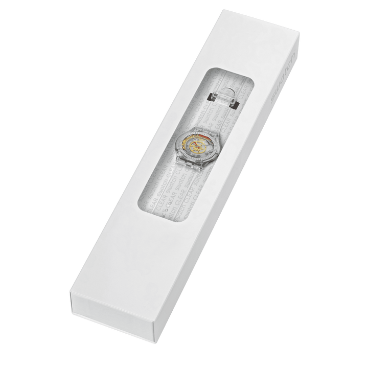 Swatch घड़ी CLEARLY त्वचा मूल त्वचा 34mm SS08K109