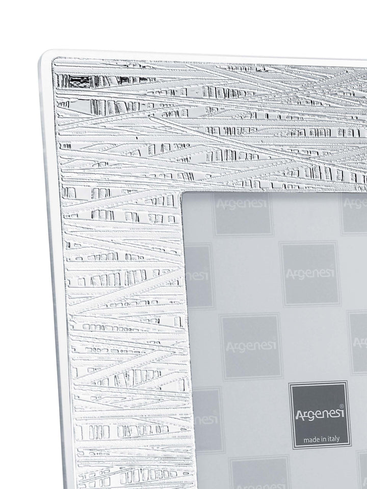 Argenesi Glass Frame Stripes Int.10x15cm est.18x23cm sølv 0.010772