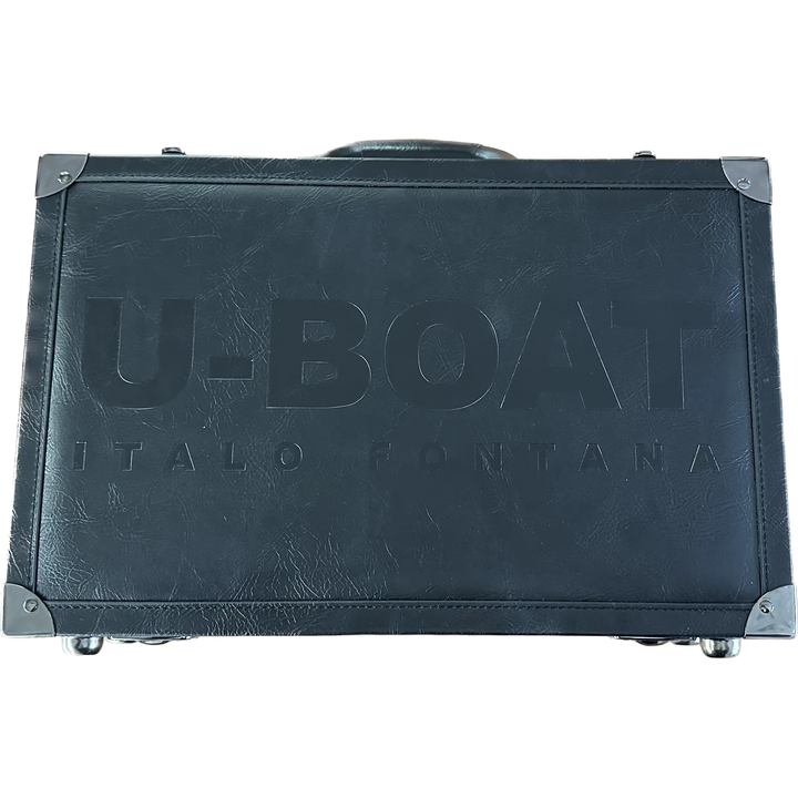 U-BOAT mala de couro preto leva 5 relógios de viagem UBOAT-001