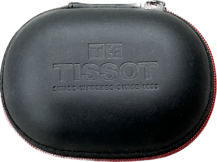 تيسو حقيبة سفر مع القماش الأسود جلدية ووتش TIS-01-BOX