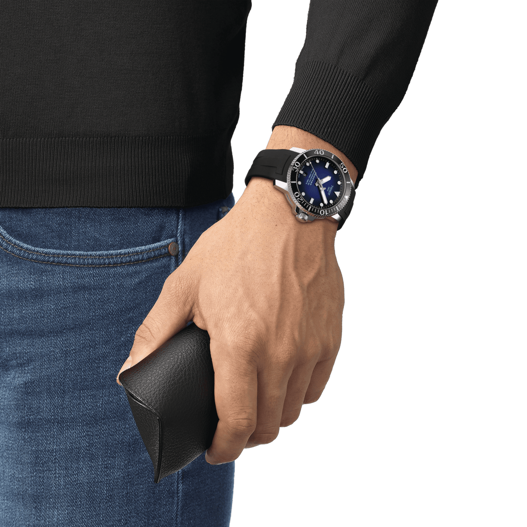 Tissot orologio Seastar 1000 Powermatic 80 43mm blu automatico acciaio T120.407.17.041.00