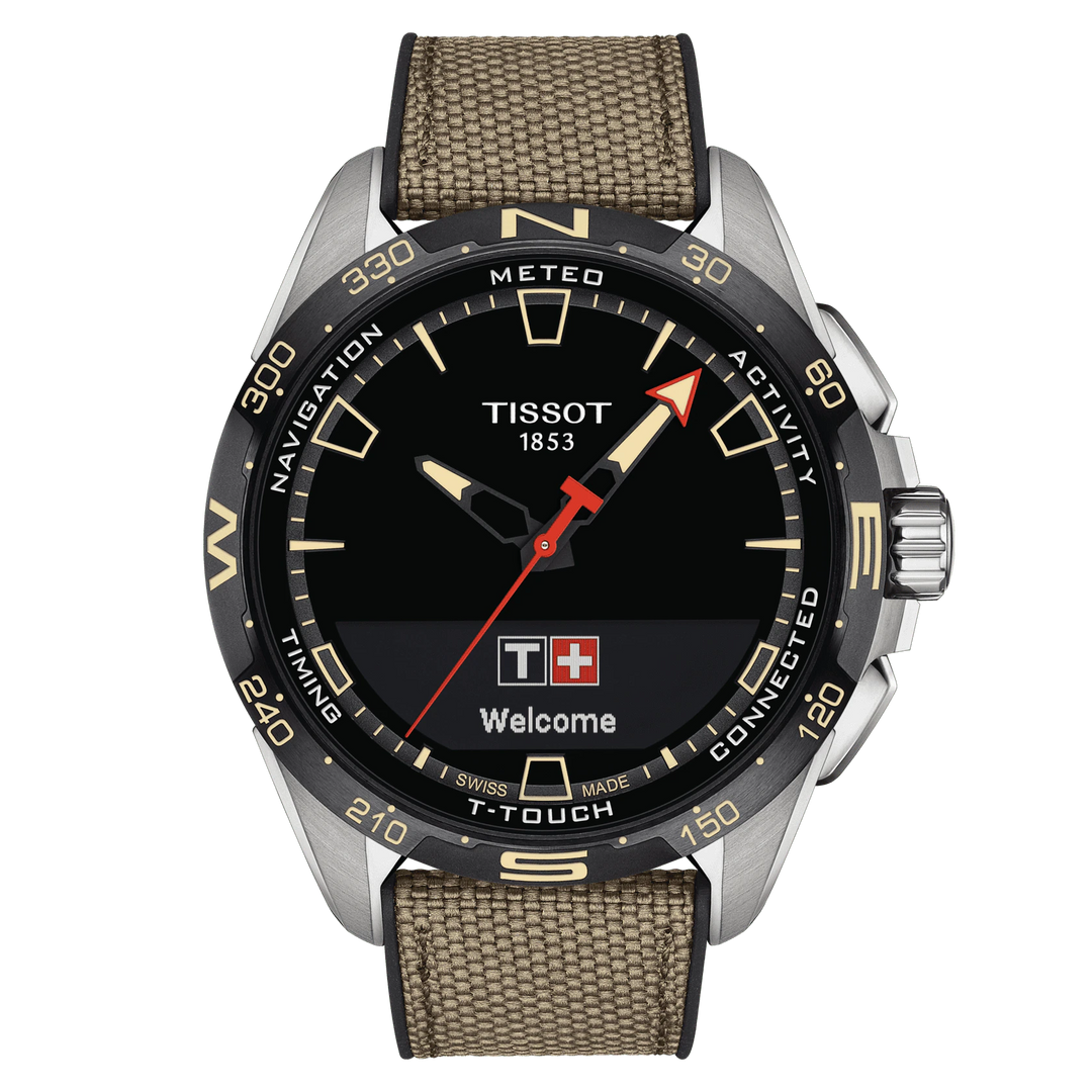 Часы Tissot T-Touch Connect солнечные 47,5 мм черный кварцевый титан T121.420.47.051.07