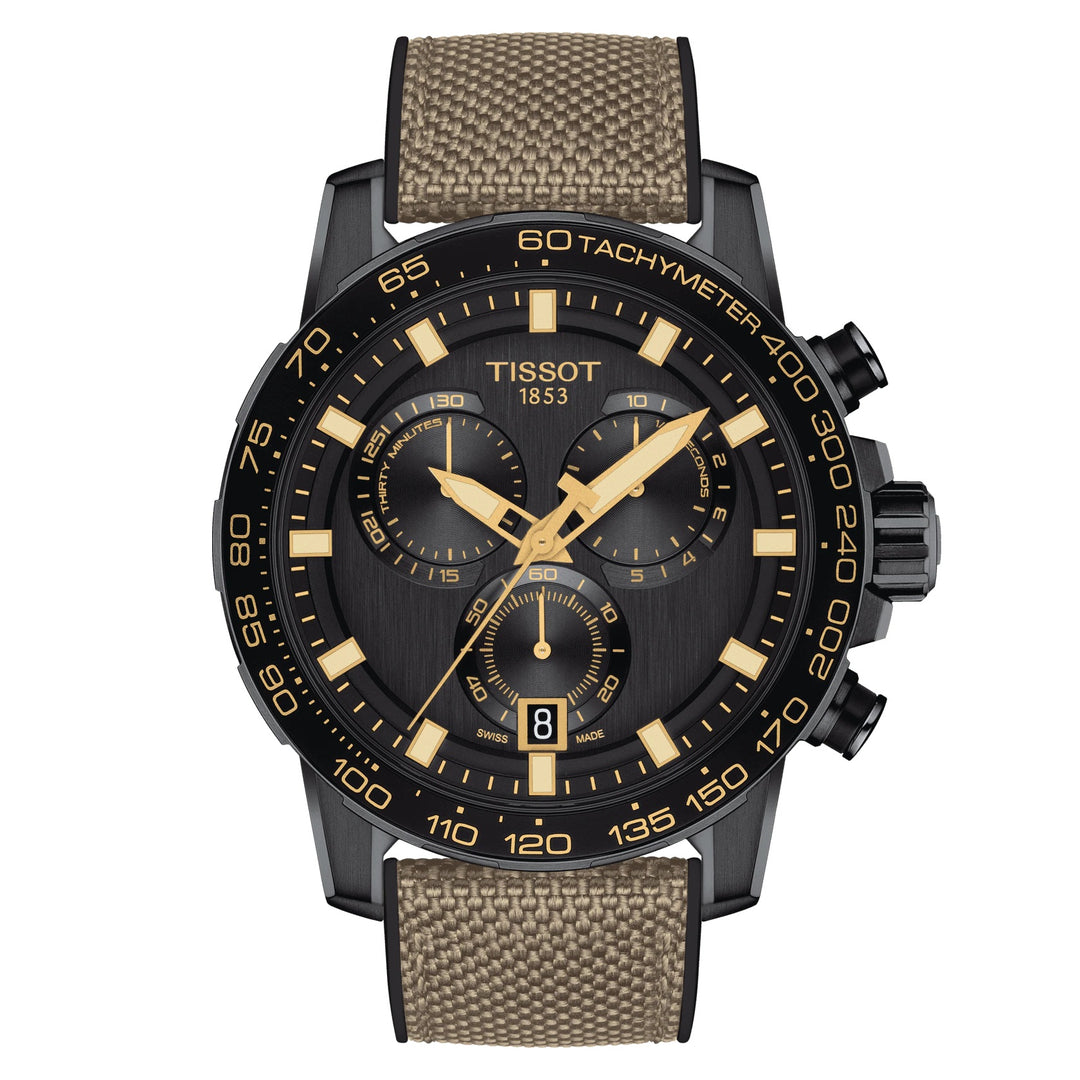 Tissot relógio Supersport Chrono 45 milímetros preto quartzo aço acabamento preto PVD T125.617.37.051.01