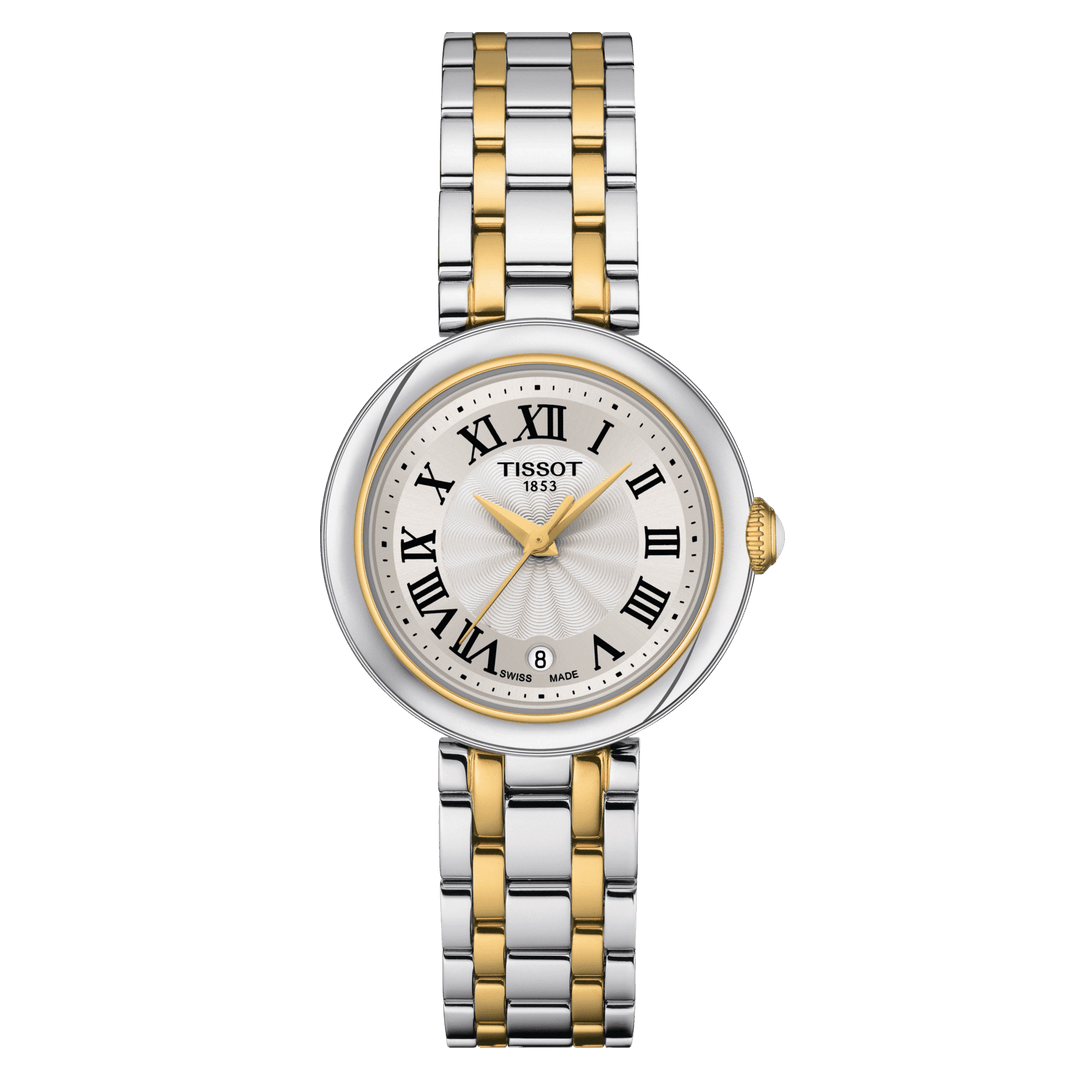 Tissot Smuk Watch Small Lady 26mm White Quartz Steel Pvd Finishes Yellow Gold T126.010.22.013.00