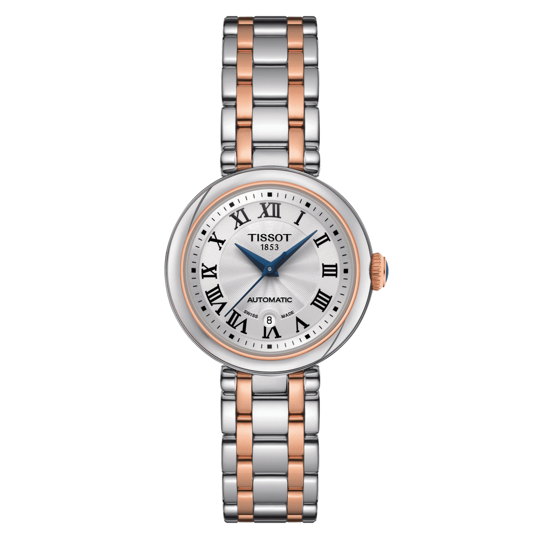 Tissot Piękny zegar Automatyczny 29 mm Automatyczne białe stalowe PVD Wykończenia różowe złoto T126.207.22.013.00