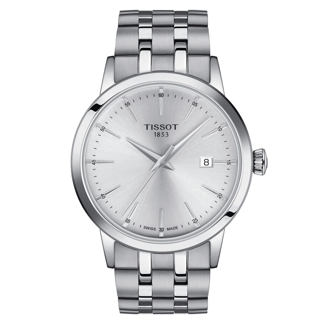 Tissot relógio clássico Dream 42 milímetros de prata de quartzo de aço T129.410.11.031.00
