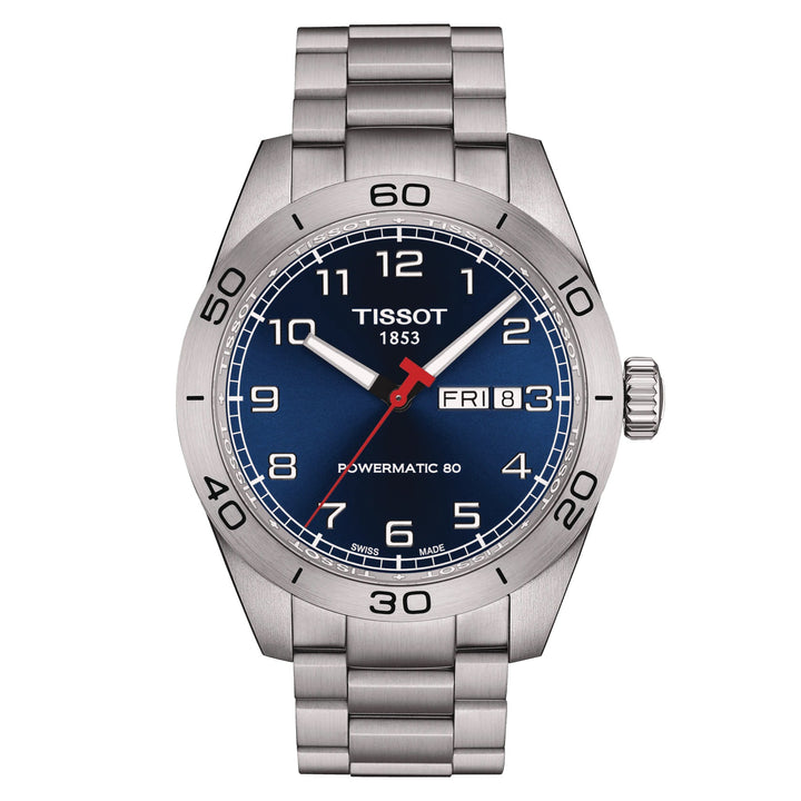 Tissot relógio PRS 516 Powermatic 80 42 milímetros azul automático de aço T131.430.11.042.00