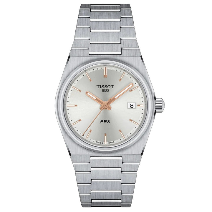Часы Tissot PRX серебряные 35 мм кварцевые стальные T137.211.11.031.00