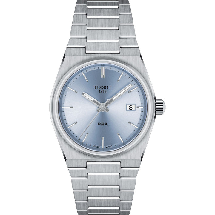 Tissot घड़ी PRX 35 मिमी नीला क्वार्ट्ज स्टील T137.210.11.351.00