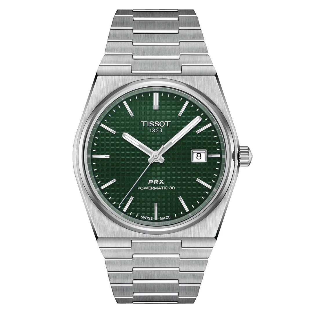 Часы Tissot PRX Powermatic 80 40mm зеленая сталь T137.407.11.091.00